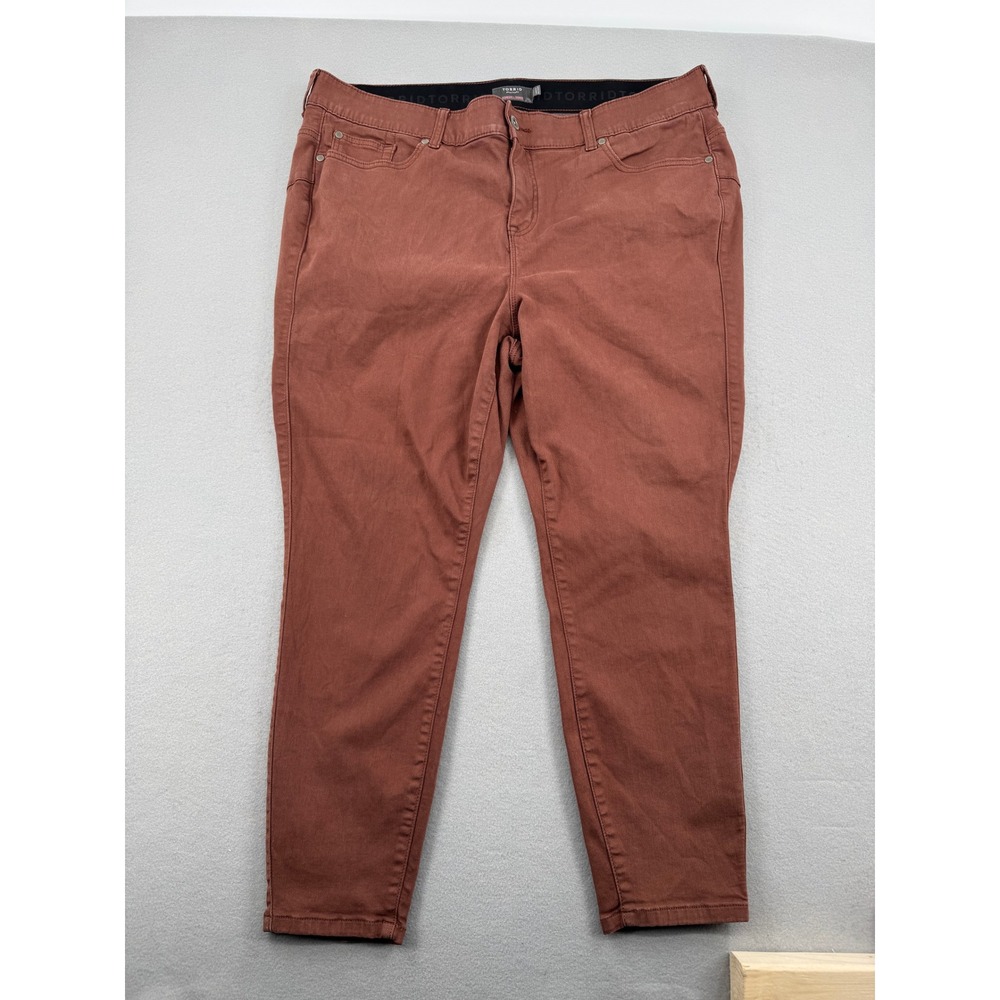 Torrid Bombshell Skinny Jeans Womens 22S Copper Rust Super Soft Stretch 43x26